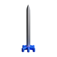 sword 3d rendering icon illustration png