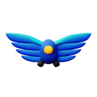 wings 3d rendering icon illustration png