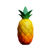 ananas 3d tolkning ikon illustration png