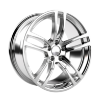 Modern shiny car rim isolated on transparent background, created with generative AI png