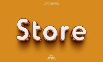 Tienda 3d texto efecto foto