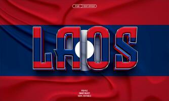 Laos 3D editable text effect photo