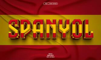 SPANYOL 3d text effect photo