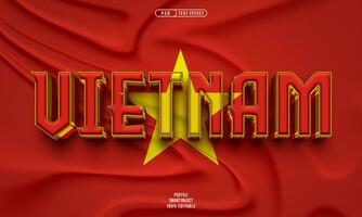 Vietnam flag 3d text effect photo