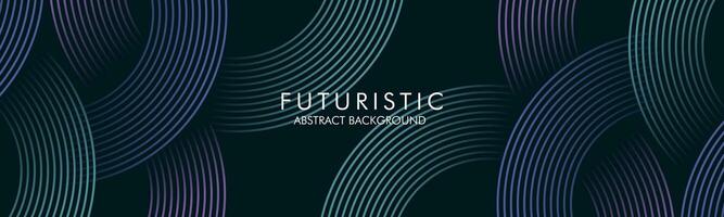 resumen moderno futurista oscuro color con brillante geométrico circulo líneas. futurista tecnología tema diseño. para póster, cubrir, bandera, folleto, sitio web, volantes vector