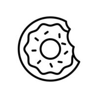 rosquilla icono vector diseño modelo sencillo y limpiar