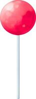 Red Lollipop Isolated Hand Drawn Painting Illustration vector