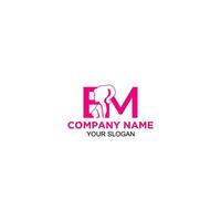 EM Excort Logo Design Vector