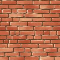Red Brick Seamless Texture Pattern Isolated Detailed Hand Drawn Painting Illustration vector
