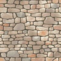 Old Brick Seamless Texture Pattern Detailed Hand Drawn Painting Illustration vector