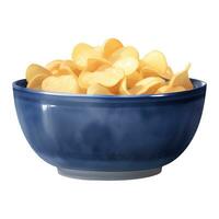 Potato Chips in a Black Bowl Detailed Hand Drawn Painting Illustration vector