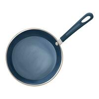 Frying Pan Top View Isolated Hand Drawn Painting Illustration vector