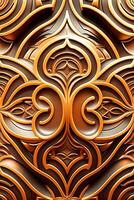 realistic 3d luxury textured architectural ornament photo