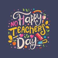 Drawing a Teachers day concept greetings background photo