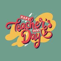 Drawing a Teachers day concept greetings background photo