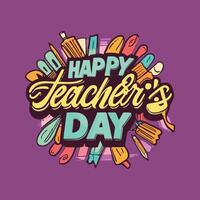 Drawing a Teachers day concept greetings background photo