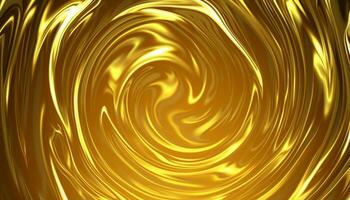 Abstract golden gradient background. Flow liquid metal waves. photo