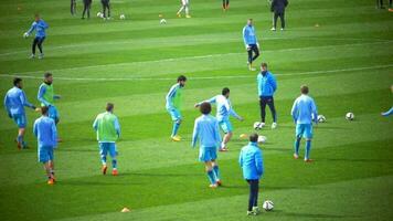 Pre-Match Warm-Up of Football Players video