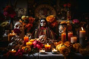 Day of The Dead, Dia de los Muertos celebration concept. photo