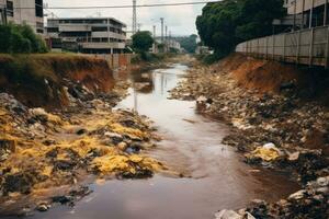 contaminación de el ambiente. contaminación de el ambiente concepto. foto