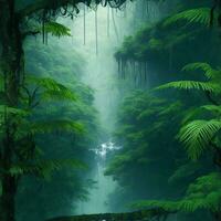 Rain Forest, Water River Background photo