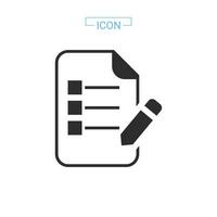 documento línea y llenar icono vector