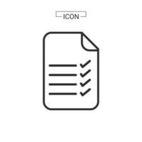 Document line and fill icon vector