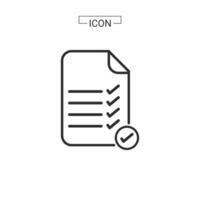Document line and fill icon vector