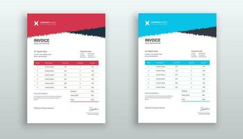 modern and minimal invoice template design vector