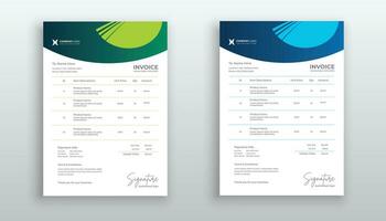 modern and minimal invoice template design vector