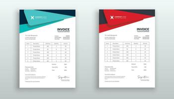 modern and minimal invoice template design vector