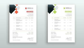 modern and minimal invoice template design vector