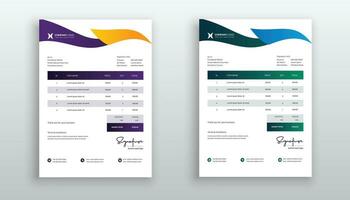 modern and minimal invoice template design vector