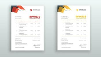 modern and minimal invoice template design vector