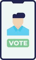 e voting Icon Vector Flat Illustration