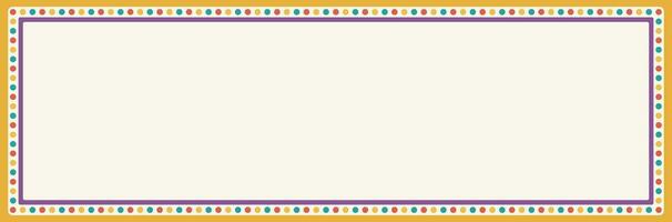 Beautiful indian tradition decorative frame with empty space, Colorful Frame or Border with colorful decorative Design geometric circle multicolored dots vector