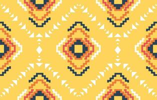 Ethnic abstract ikat art. Aztec ornament print. geometric ethnic pattern seamless  color oriental.  Design for background ,curtain, carpet, wallpaper, clothing, wrapping, Batik, vector illustration.