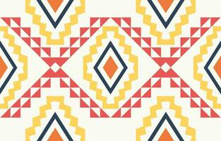 Ethnic abstract ikat art. Aztec ornament print. geometric ethnic pattern seamless  color oriental.  Design for background ,curtain, carpet, wallpaper, clothing, wrapping, Batik, vector illustration.