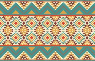 Ethnic abstract ikat art. Aztec ornament print. geometric ethnic pattern seamless  color oriental.  Design for background ,curtain, carpet, wallpaper, clothing, wrapping, Batik, vector illustration.