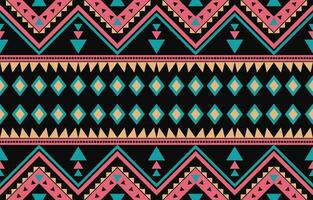 Ethnic abstract ikat art. Aztec ornament print. geometric ethnic pattern seamless  color oriental.  Design for background ,curtain, carpet, wallpaper, clothing, wrapping, Batik, vector illustration.