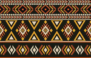 Ethnic abstract ikat art. Aztec ornament print. geometric ethnic pattern seamless  color oriental.  Design for background ,curtain, carpet, wallpaper, clothing, wrapping, Batik, vector illustration.