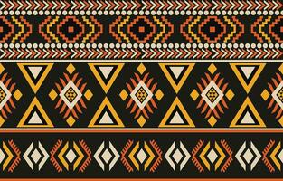 Ethnic abstract ikat art. Aztec ornament print. geometric ethnic pattern seamless  color oriental.  Design for background ,curtain, carpet, wallpaper, clothing, wrapping, Batik, vector illustration.