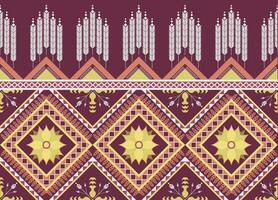 Ethnic abstract ikat art. Aztec ornament print. geometric ethnic pattern seamless  color oriental.  Design for background ,curtain, carpet, wallpaper, clothing, wrapping, Batik, vector illustration.