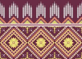 Ethnic abstract ikat art. Aztec ornament print. geometric ethnic pattern seamless  color oriental.  Design for background ,curtain, carpet, wallpaper, clothing, wrapping, Batik, vector illustration.