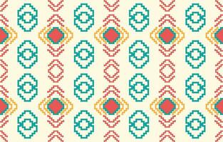 Ethnic abstract ikat art. Aztec ornament print. geometric ethnic pattern seamless  color oriental.  Design for background ,curtain, carpet, wallpaper, clothing, wrapping, Batik, vector illustration.