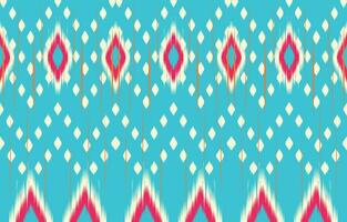 Ethnic abstract ikat art. Aztec ornament print. geometric ethnic pattern seamless  color oriental.  Design for background ,curtain, carpet, wallpaper, clothing, wrapping, Batik, vector illustration.