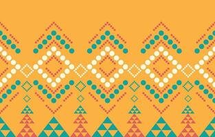 Ethnic abstract ikat art. Aztec ornament print. geometric ethnic pattern seamless  color oriental.  Design for background ,curtain, carpet, wallpaper, clothing, wrapping, Batik, vector illustration.