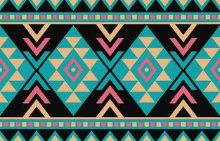 Ethnic abstract ikat art. Aztec ornament print. geometric ethnic pattern seamless  color oriental.  Design for background ,curtain, carpet, wallpaper, clothing, wrapping, Batik, vector illustration.