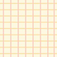 seamless pattern, pink and orange grid line on yellow background. Tartan fabric style vector