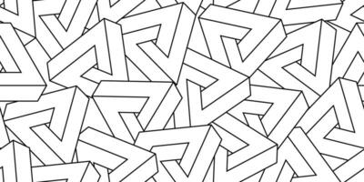 black white triangle illusion seamless pattern vector